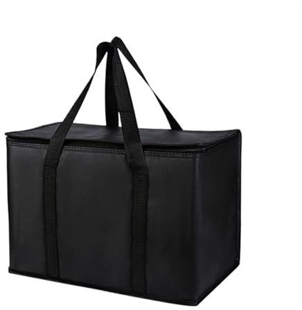Catering Liefertasche,GroßEr Liefertasche 43L isolierte Einkaufstasche, Lebensmittel, Obst, Lebensmittel, Mahlzeiten, große Aufbewahrung, Kühler, Lieferung, Reißverschluss, Thermotasche, Outdoor-Einka