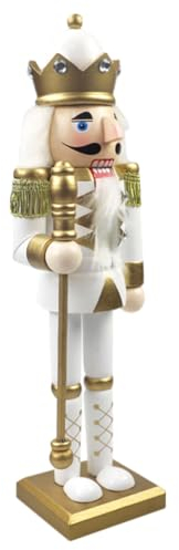Cabilock Schiaccianoci in Legno Tradizionale Figura Natalizia Decorazione Soldato Schiaccianoci Ornamento Da Tavolo Per Natale