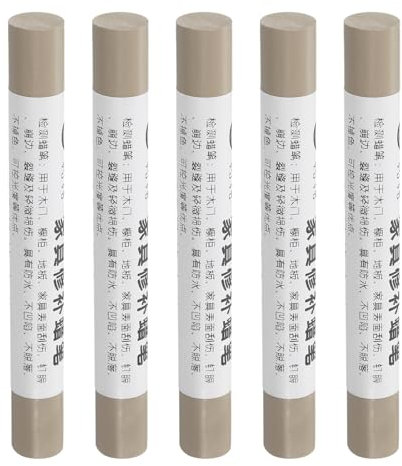 QUARKZMAN Möbel Reparatur Buntstifte 5Stk - Holz Wachs Füller Stick Möbel Marker Ausbesserung - für Kratzer Löcher Tische Schreibtische Holz Böden Abdeckungen Weiß Braun
