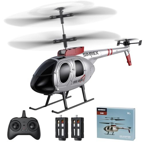 SIMREX Hubschrauber, 2.4 GHz ferngesteuerter Hubschrauber, 2 Geschwindigkeitsmodi mit 20 Min Flugzeit, rc helikopter, Flughöhe halten, helikopter Spielzeug für Jungen und Mädchen, das Beste für Kinder
