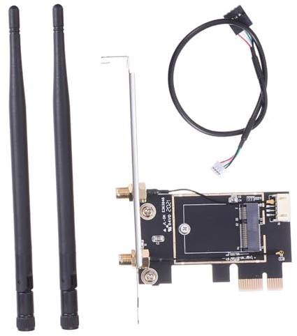Artibetter Tarjeta WiFi Pcie Adaptadora Ngff E-Key para Portátil, Conexión Rápida, Baja Latencia y Juego en Real, para Juegos y 4k