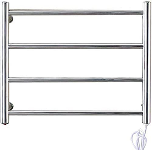 QRXALISA Scaldasalviette Scaldasalviette Elettrico a Parete Scaldasalviette Elettrico a 4 Barre 50W Risparmio energetico per Bagno Hotel (Colore: Hardwiring)
