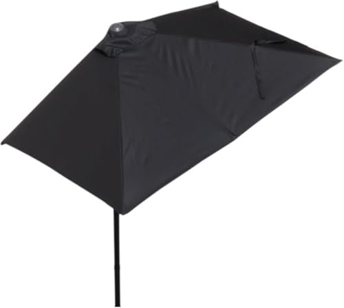 Ombrello da esterno con 5 stecche in acciaio e poliestere impermeabile, grande ombrello rettangolare per giardino, cortile, balcone, parete a bordo piscina, resistente al sole e portatile