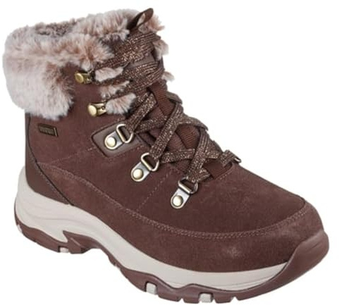Skechers Women's Trego Snow Worries Boot, Brown, 5 UK