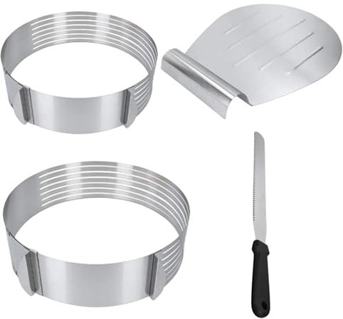 Verstellbarer Tortenring, Tortenschneider | Verstellbarer Tortenschneider, Tortenheber, Tortenleveler | Präziser Tortenleerer und Tortenschneider aus Edelstahl, für Freunde, Weihnachten und