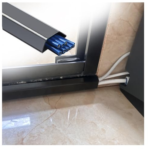 Goulotte Passe Cable Cache-câble large de 1 2 3 4 pouces, canal de fil auto-adhésif pour câbles Ethernet de tapis d'intérieur, chemin de gestion de cordon invisible découpable(White,W 100mm(3 8/9 in)