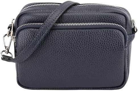 SH Leder Echtleder Umhängetasche Clutch kleine Tasche Abendtasche Alltagstasche mit Verstellbar Schultergurt 18x13cm Pia G394