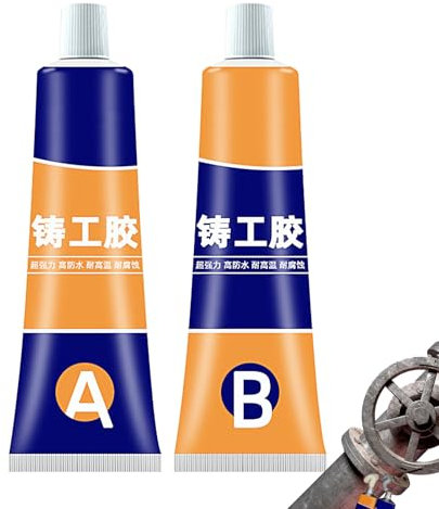 GUE METALE AB- CASTING - EPOSSIO DI SALDAGGIO Ad Alta Resistenza, Pasta Di Riparazione In Metallo | Gel Multifunzionale Per Il Fissaggio Di Metallo, Acciaio, Alluminio, Incolle Di Idraulici Per Strume
