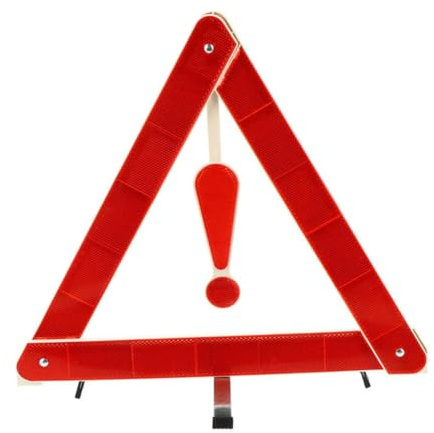 Ciieeo 3Pcs Warning Triangle, Foldable Reflective Emergency Triangles for Car and Vehicles, Sturdy PVC ABS Plastic Safety Signs for Roadside Breakdowns