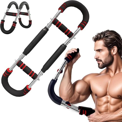 Spurleh Brusttrainer Männer Twister Armtrainer U-förmiger Verstellbares Brust Trainingsgerät 30-50 kg Brusttrainer mit abnehmbarem Design für Männer Portable Twister Stange Körperstärke Fitnessgerät