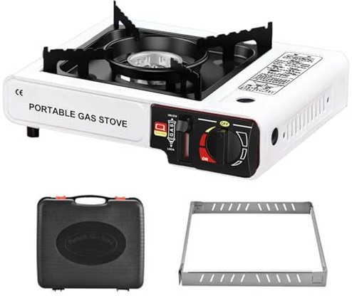 Réchaud de camping – Réchaud d'extérieur pour la cuisine, réchaud de camping pour cartouches de gaz | Barbecue compact pour préparation des aliments, cuisinière à gaz pour la cuisine de camping