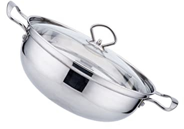 LIGIGWASH Cacerola Inoxidable con Plano Grueso Olla Antiadherente con Tapa para Cocina de Inducción Capacidad Grande para Reuniones y Uso Doméstico