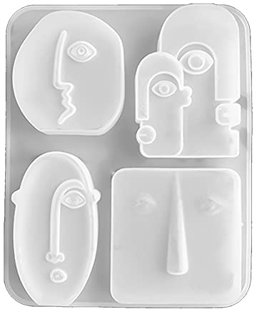NIHENHAO Moules de Fabrication de Bougies d'art Moule de Bougie de Visage Humain 3D Moules de Bougie Abstraits en Silicone Moule de Savon de Portrait pour la Fabrication de Bougies en Silicone