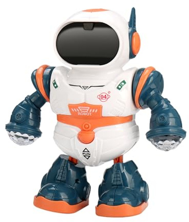 CAZSTYK Children Glowing Robot Toy Street Stall Market Gadgets Kid Interesting Glowing Toy Children Birthday Gift Dancing Robot For Kids