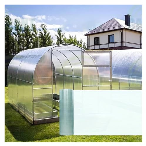 Pannelli da Tetto in Fibra di Vetro 0.8mm, Panneli Tetto Trasparente per Serre Lastra Policarbonato per Verande, Serre, Pergolati, Gazebo e Padiglioni(0.8x15m)