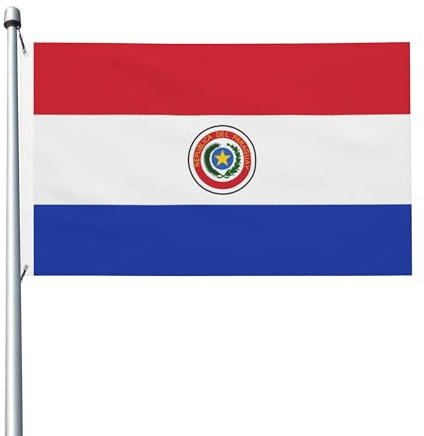 Bandera de Paraguay para jardín, ideal para decoración de interiores y exteriores.