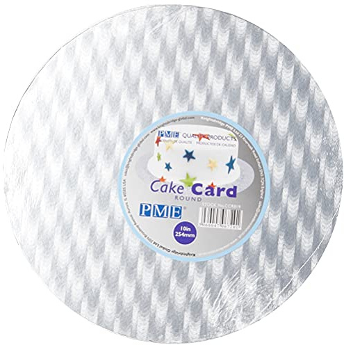 PME CCR819 Round Cake Card 10 / 254 mm, Cardboard, Silver
