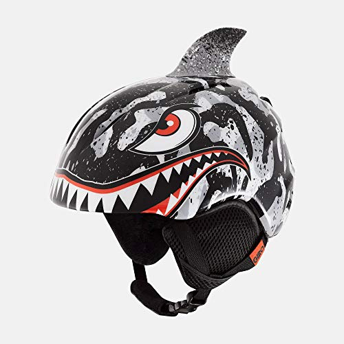 Giro Launch Plus Toddler Ski Helmet - Snowboard Helmet for Boys & Girls - Black/Grey Tiger Shark - Size XS (48.5-52 cm)