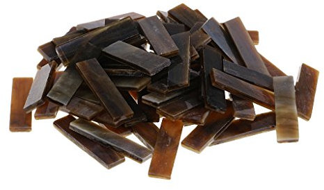 Fenteer 80 Mini Mosaiksteine Keramik Glasmosaik Mosaikfliesen Verzierung Glasmosaiksteine zum Basteln dekorieren 10 * 40mm, braun, wie beschrieben