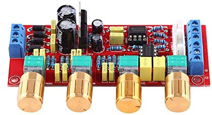 HiFi Preamp NE5532 Pre-Amplifier Volume Tone Control Board Kits AC 12V OP-AMP HiFi Amplifier (Asembled Board)