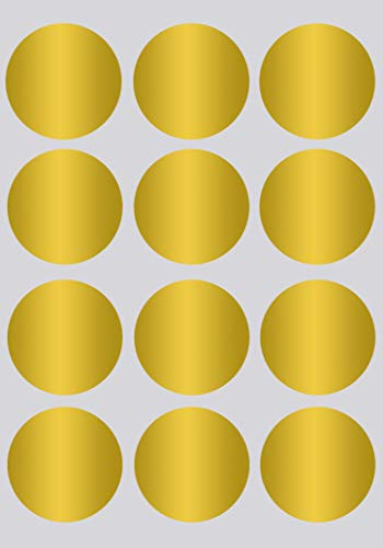 Etiketten Gold 38mm Aufkleber – Sticker zur Farbcodierung Größe 3,8cm Klebepunkte 180 Vorteilspack von Royal Green