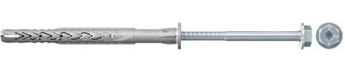 fischer SXRL 8 x 120 FUS Konstruktion/Rahmendübel - T30/SW10 - Sechskant Schraube - Stahl verzinkt (10Stück)
