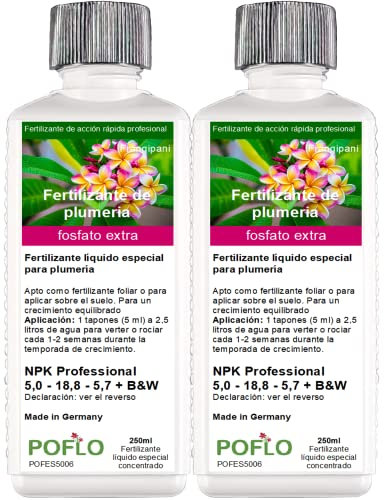 POFLO Fertilizante Frangipani Plumeria temple tree fertilizante líquido HIGHTECH (500ml)