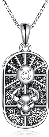 YAFEINI Sternzeichen Stier Kette Damen 925 Sterling Silber Stier Konstellation Anhänger Halskette Schmuck Geschenk Astrologie Horoskop