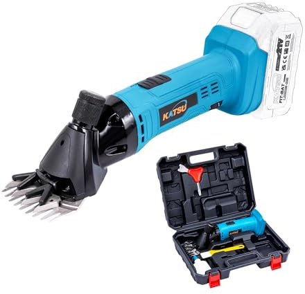 KATSU FIT-BAT Tondeuse Mouton sans Fil 21V, Tondeuse à Moutons Machine avec 6 Vitesses pour Raser Les Moutons Animaux Laines Chèvres, sans Batterie ni Chargeur