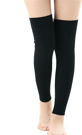 ITODA Kniewärmer Winter Beinstulpen Warm Gefüttert Beinwärmer Damen Herren Kniebandage Elastisch Rutschfest Knieschoner Lang Dünn Knieprotektor Thermo Winddicht Kniestulpe für Tanzen Yoga Schlafen