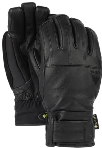 Burton Gondy Gore-TEX - Guantes de esquí y snowboard de piel para hombre (negro verdadero, XL)