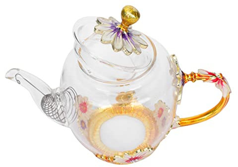 HEMOTON Théière Chinoise Théière En Émail Pot à Lait à Café Clair Théière Parfumée Conteneurs En Acier Inoxydable Théière Pour La Maison s Alliage De Zinc Thé Parfumé Cafetière
