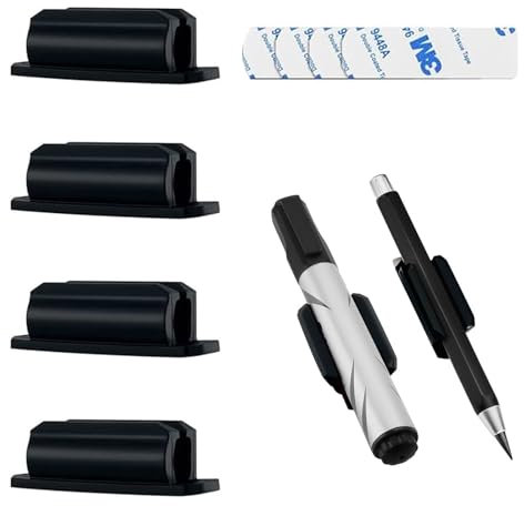 4 Stück Silikon Stifthalter Selbstklebend Klebender Stifthalter für die Wand, Schreibtisch-Organizer