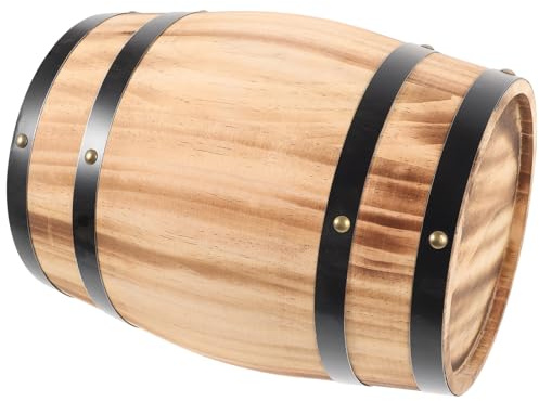 Botte di Legno Decorativa Piccola Marrone, Festival Birra Decor | Legno Retro, Effetto Realistico, Supporto per Foto, Non Si Deforma Facilmente