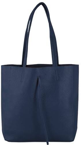 modamoda de T253 Damen Leder Henkeltasche mit Innentasche, handmade in Italy