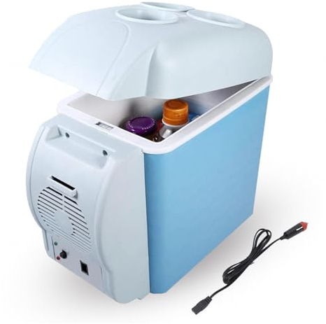 BesBet Nevera Portatil Electrica PequeñA, 7.5l,Coche 12v,Bajo Ruido Nevera Para Coche, Con FuncióN De Enfriamiento Y CalefaccióN Refrigerador De Viaje, Regalos Geniales Para El Coche