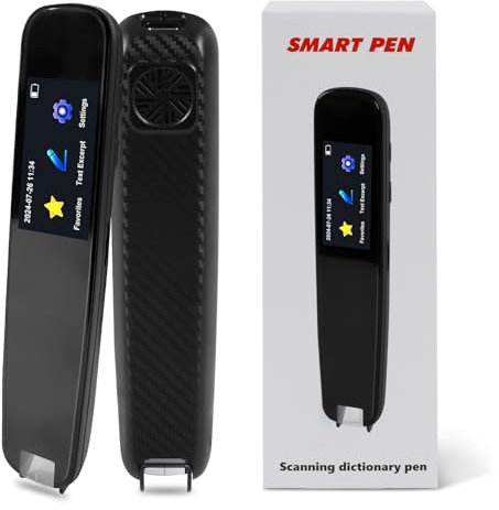 Scan Reader Pen, 112 Language Translator Device, Smart Digital Reading Pen for Dyslexia, Elderly, Kids, Students, Supports Voice, Scan, Text to Speech Reading Pen (Black)