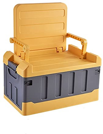 Kofferraum-Organizer, multifunktionale Kunststoff-Aufbewahrungsbox, kann sitzen, zusammenklappbare Aufbewahrungskiste für Einkaufen, Camping, Picknick, Zuhause, Garage