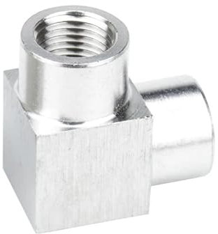 Bogen-Rohrverschraubung Innengewinde-Edelstahl-T-Typ 3-Wege-Ellbogen-Hochdruck-Rohrverschraubungsanschluss für Rohrverschraubungen(Elbow Female,1/4)
