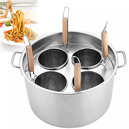 Pentola per pasta in acciaio inossidabile, 3 fori, 4 fori, 5 fori, pentola per pasta con scolapasta, pentola per cucinare, pentola per pasta, pentola per zuppa, per utensili da cucina per la cucina d
