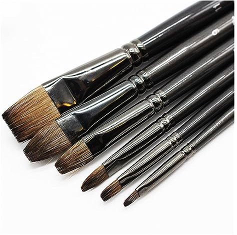 MOKLYF Professioneller Malpinsel, Ölgemälde, Kunst, Schulbedarf, Stift, Flacher Pinsel für Gouache-Malerei, Zeichenset(