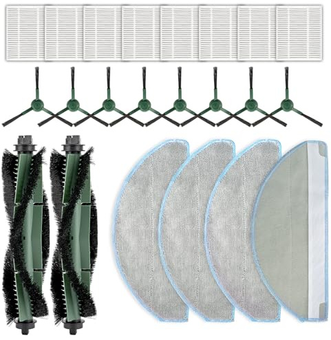 (22 Piezas) 105 Combo Piezas de Repuesto para iRobot Roomba 105 Combo, Combo Essential, Combo 2 Essential Robot, 2 Cepillos de Rodillos, 4 Almohadillas Para Trapeador, 8 Filtros, 8 Cepillos Laterales