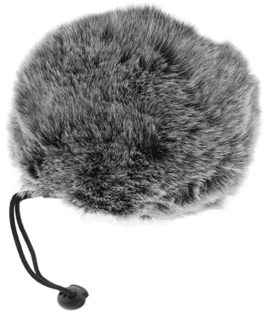 JEWEDECO Windproof and Pop Filter Plush Microphone Cover for Snowman Style Microphone Mic Covers for Home Studio Recording