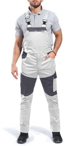 Stenso EOS Arbeitslatzhose Herren Stretch YKK-Reißverschluss | Reflektierende Elemente, verstellbare elastische Träger, YKK-Reißverschluss, seitliche Knöpfe, Stretch und drei Taschen
