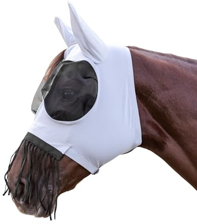 Waldhausen Masque anti-mouches Puck avec frange nasale Gris argenté XWB