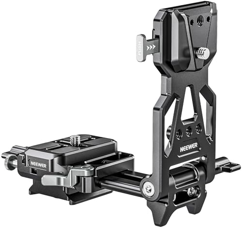 NEEWER V Mount Battery Plate mit Arca Typ Schnellwechsel Platte, PS015 PRO | Faltbar V Lock Mounting Adapter für PS099E, kompatibel mit DJI RS4 RS3 Gimbal, Kamera Käfig, Video Rig Zubehör