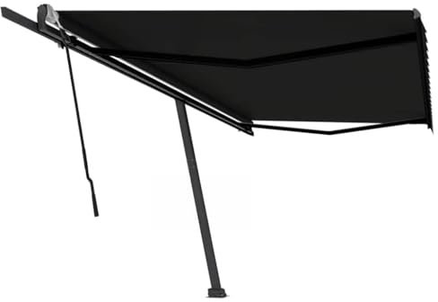 Générique Store banne rétractable Manuel autoportant 500x300 cm Anthracite