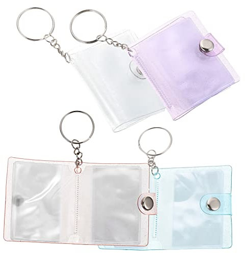 GOOHOCHY 4stücke Teiliges Mini Schlüsselanhänger Tragbarer Kartenhalter Für Kleine Erinnerungsfotos Für Hochzeiten Und Valentinstag Mit Und Transparent