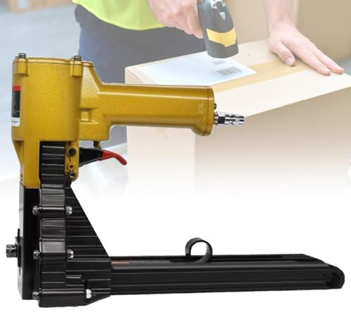 Industrial Packing Staple Tool, for 15mm-18mm/22mm Nails, Automatic Pneumatic Box Sealer, Handheld Carton Stapler Machine (One Color 22mm)