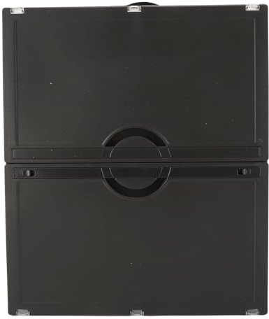 Zoeyilan Sotto letto con coperchi, in plastica sotto il contenitore organizzatore di bidoni, organizzatore di cassetti vestiti pieghevole per scarpe da letto (Nero)